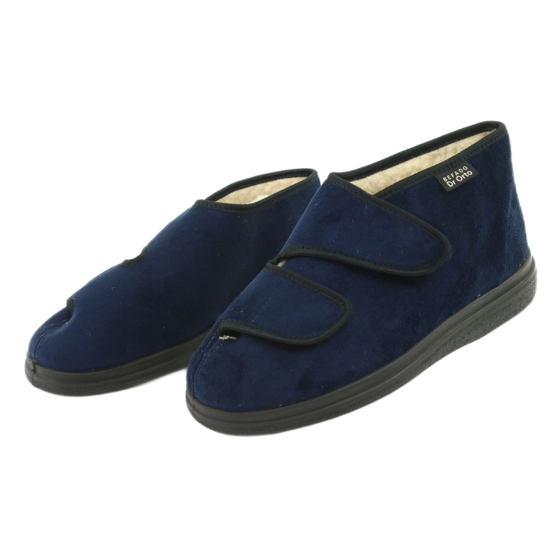 Sapatos de pele de carneiro Befado 986D010 azul marinho 3