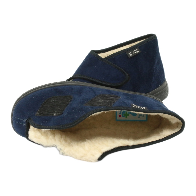 Sapatos de pele de carneiro Befado 986D010 azul marinho 5