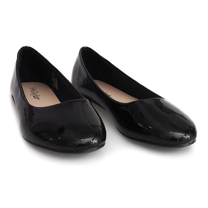 Bailarinas lacadas ZP-47A Preto 1