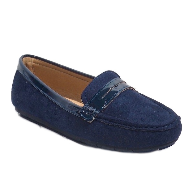 Mocassins azul marinho com fivela FM2958-3 azul-marinho 1