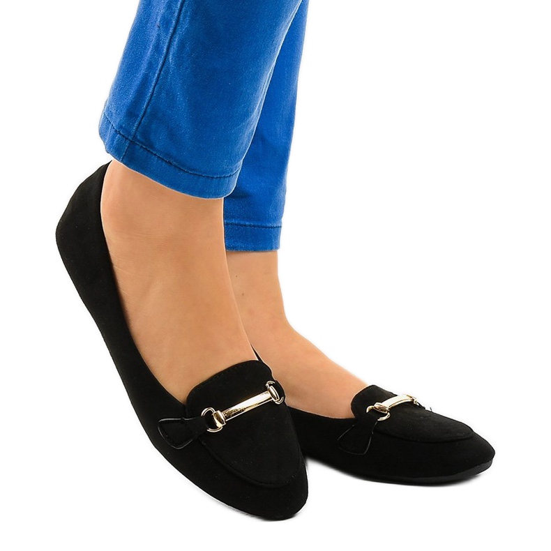 Bailarinas de mocassins pretos 2S2018-56 1