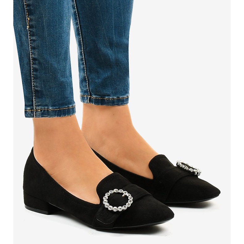 Salto alto em camurça preta L419 preto 1