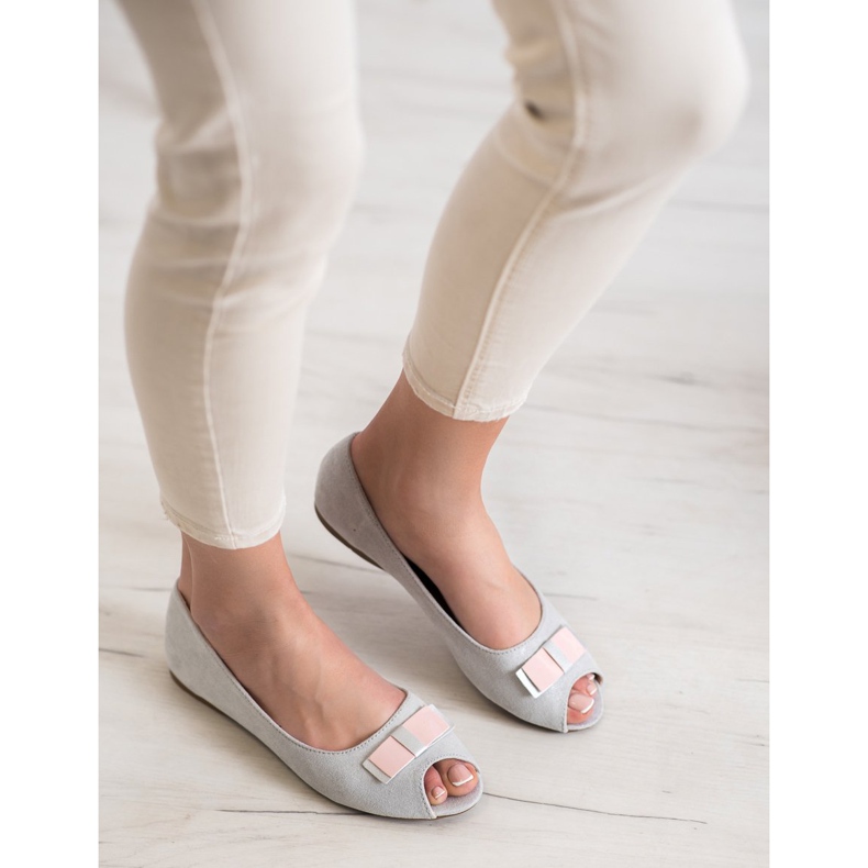 Vinceza Bailarinas Open Toe cinza 1