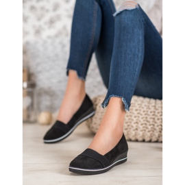 SHELOVET Black Ballerina On Wedge preto 1