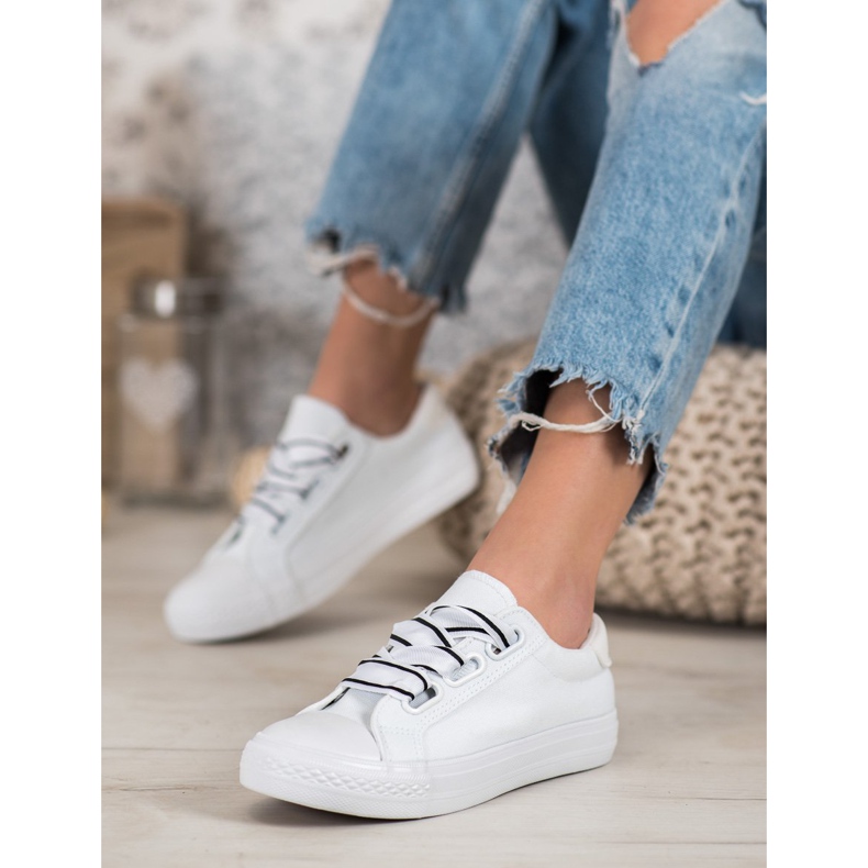 SHELOVET Tênis Têxteis Confortáveis branco 1