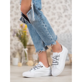 SHELOVET Tênis Têxteis Confortáveis branco 2