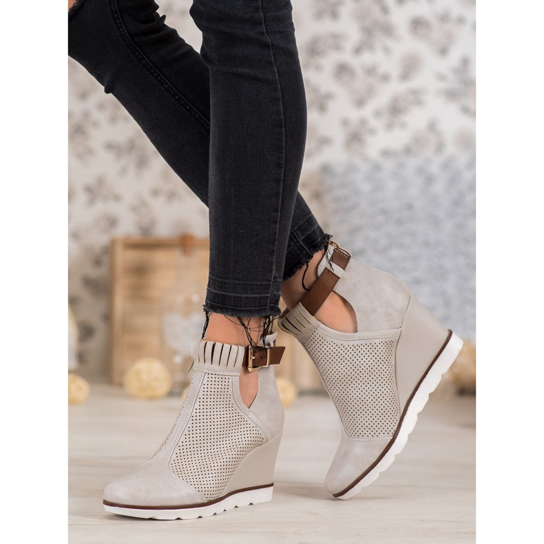 Filippo Botas a céu aberto em uma cunha castanho 1