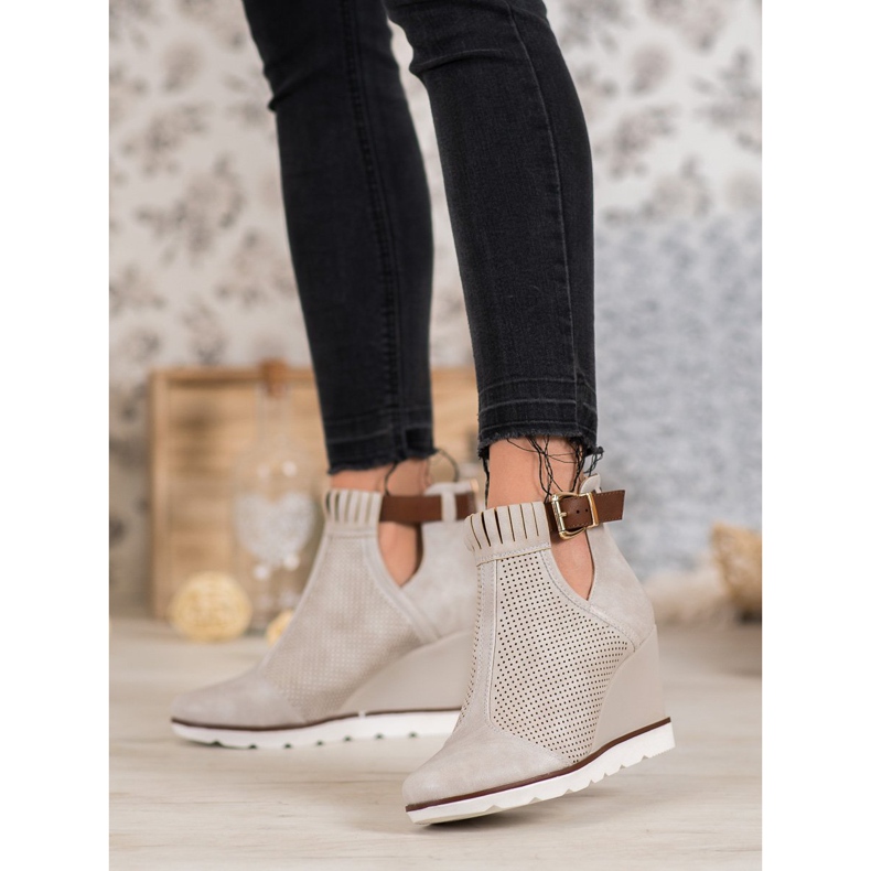 Filippo Botas a céu aberto em uma cunha castanho 2