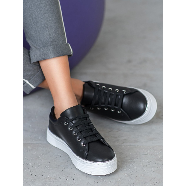 SDS Tênis esportivos na plataforma preto 1