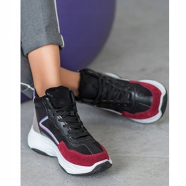 Ideal Shoes Botas altas na plataforma preto multicolorido 2