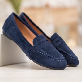 Fama Mocassins clássicos azul marinho azul 1