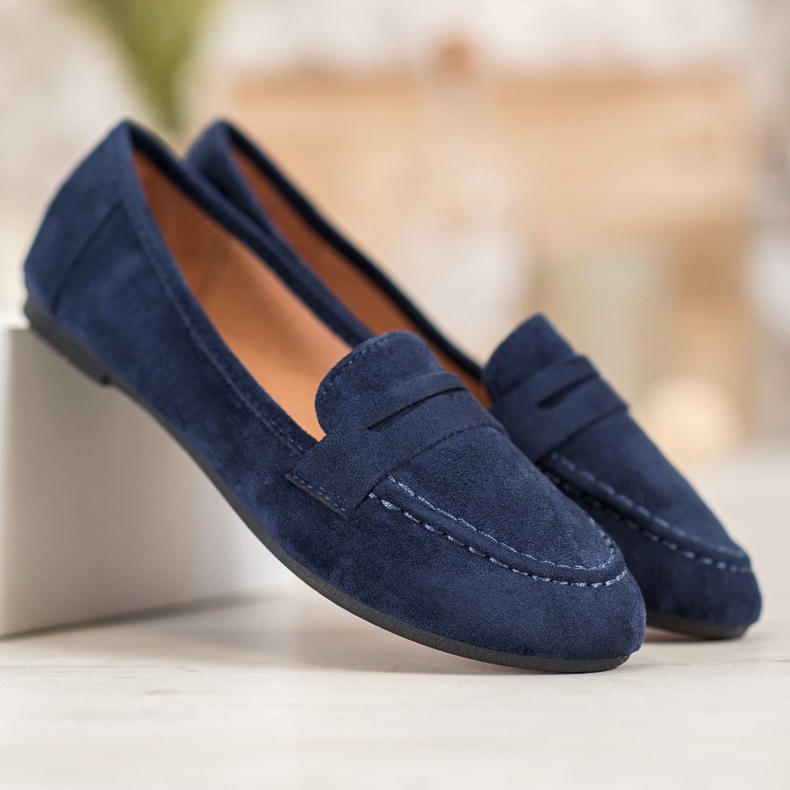 Fama Mocassins clássicos azul marinho azul 1