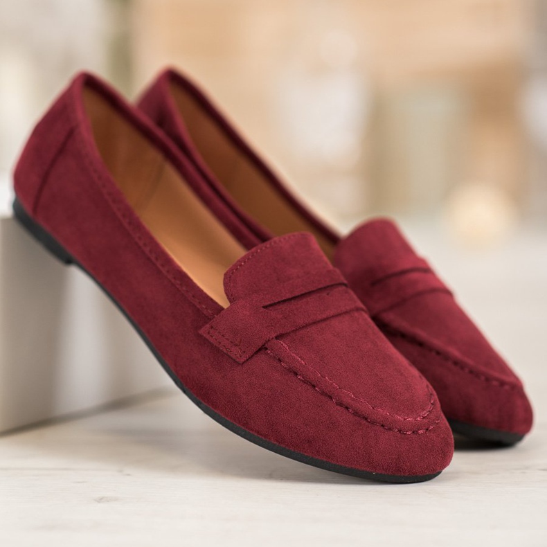 Fama Mocassins clássicos vermelho 1