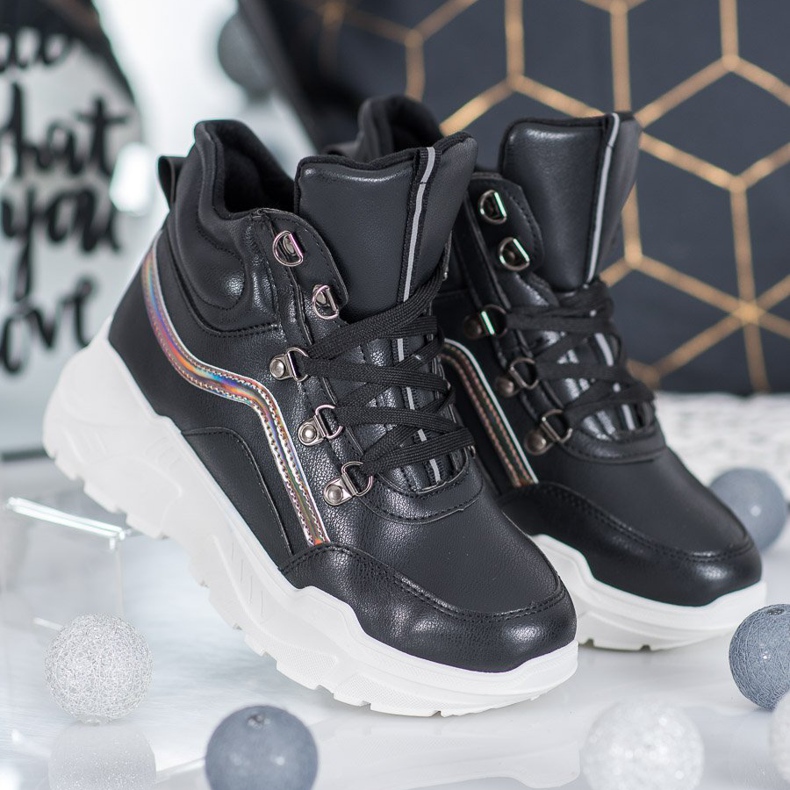 Ideal Shoes Botas da moda preto 1