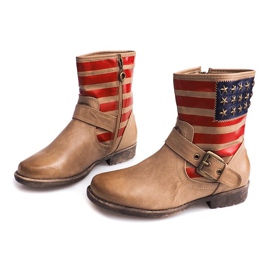 Botas quentes Botas jodhpur Y350 bege 2