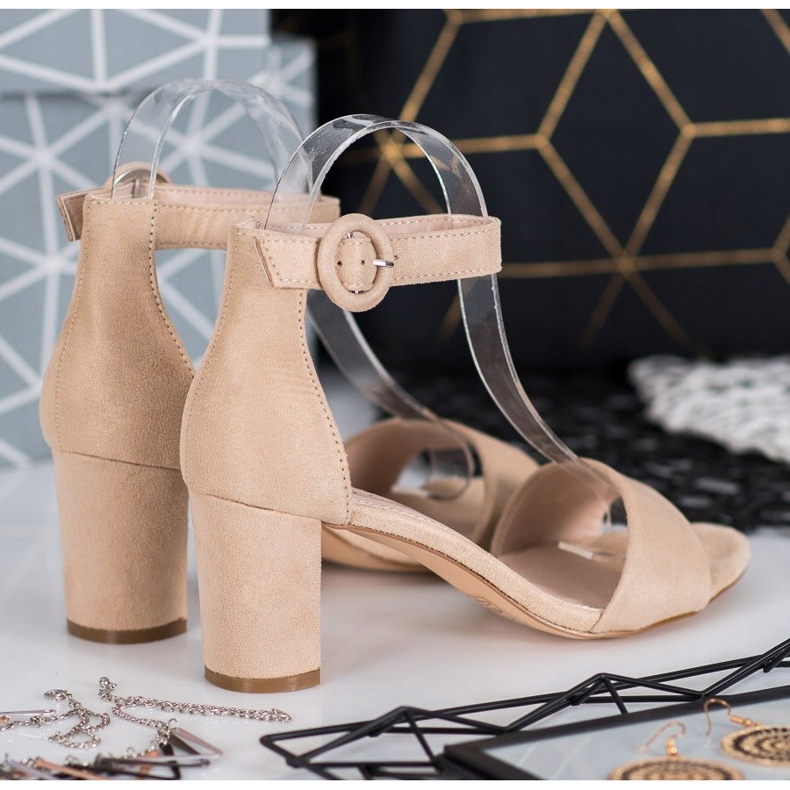 Evento Sandálias clássicas de salto alto castanho 1