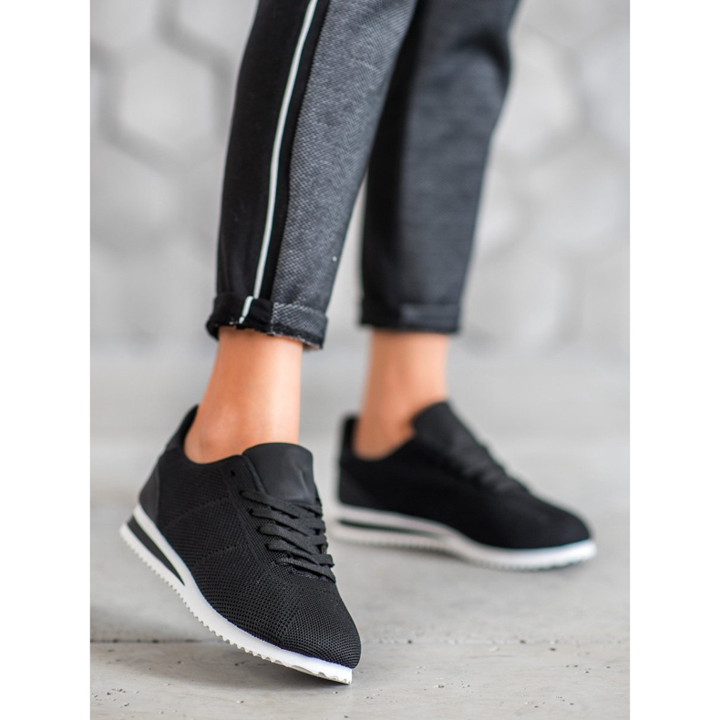 SHELOVET Sapatos amarrados na plataforma preto 1