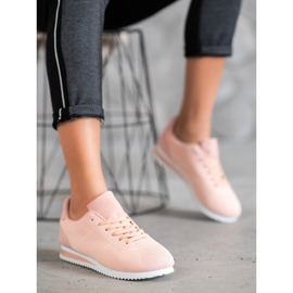 SHELOVET Sapatos amarrados na plataforma laranja rosa 1