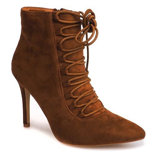 Botas de salto alto 595SE Camel marrom 1