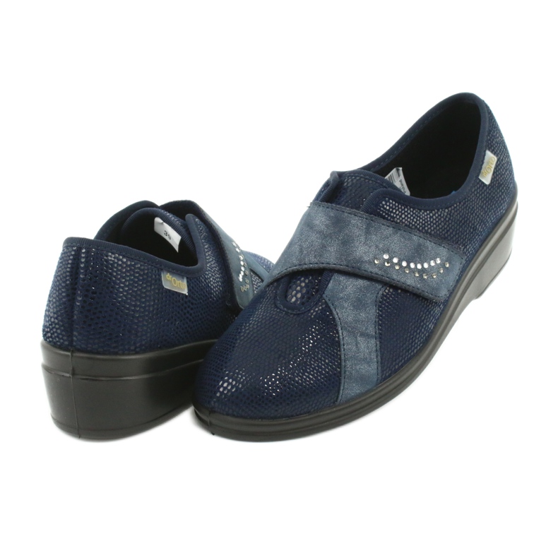 Sapatos femininos Befado pu 032D001 azul marinho 4