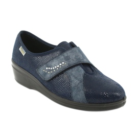 Sapatos femininos Befado pu 032D001 azul marinho 1