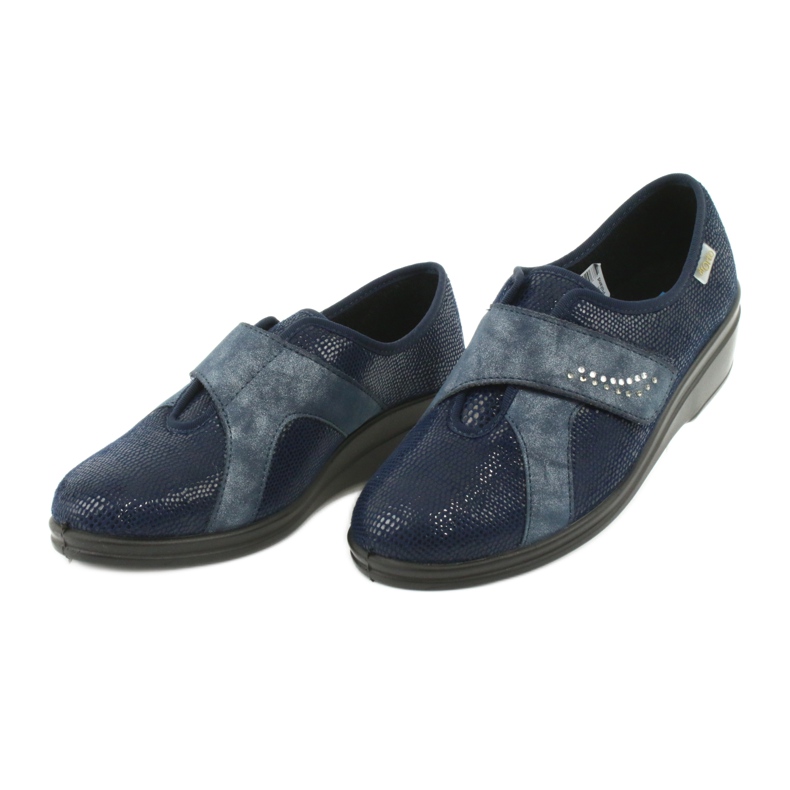 Sapatos femininos Befado pu 032D001 azul marinho 3