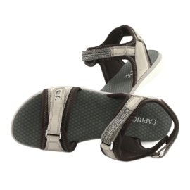 Sandálias esportivas confortáveis ​​Caprice 28606 bege marrom 6