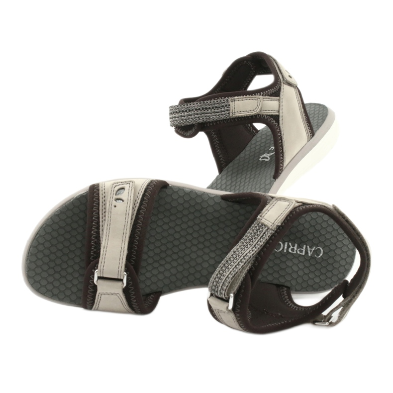 Sandálias esportivas confortáveis ​​Caprice 28606 bege castanho 6