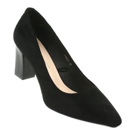 Sapatos de camurça com salto alto Sergio Leone PB403 preto 1