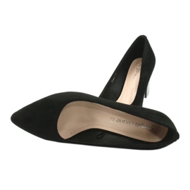 Sapatos de camurça com salto alto Sergio Leone PB403 preto 5