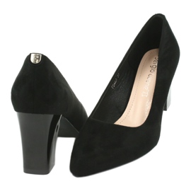 Sapatos de camurça com salto alto Sergio Leone PB403 preto 4