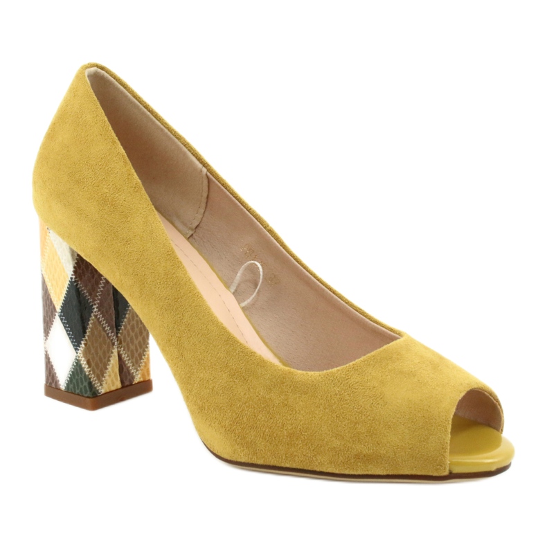 Bombas de camurça Sergio Leone PB135 amarelo 1