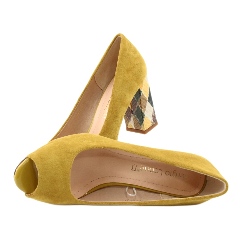 Bombas de camurça Sergio Leone PB135 amarelo 5