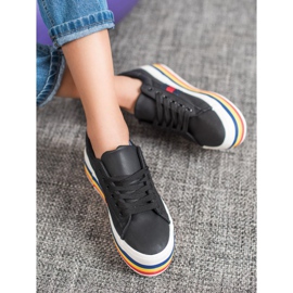 SHELOVET Calçados esportivos na plataforma preto multicolorido 2