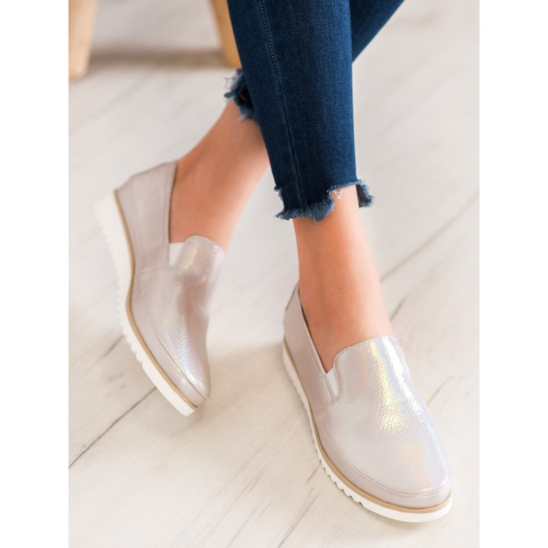 Sergio Leone Sapatos deslizantes dourados marrom amarelo 1