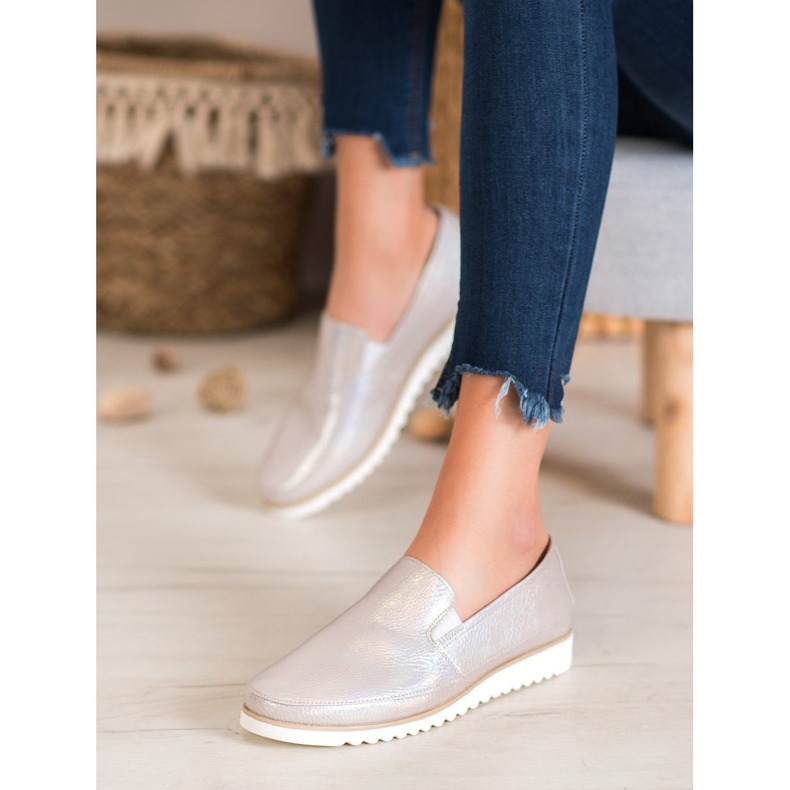 Sergio Leone Sapatos deslizantes dourados marrom amarelo 2