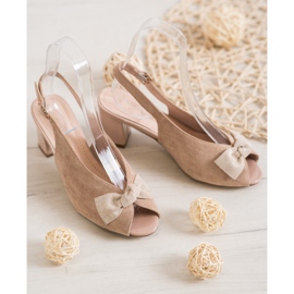 Sergio Leone Sandálias de dedo aberto com arco castanho 2