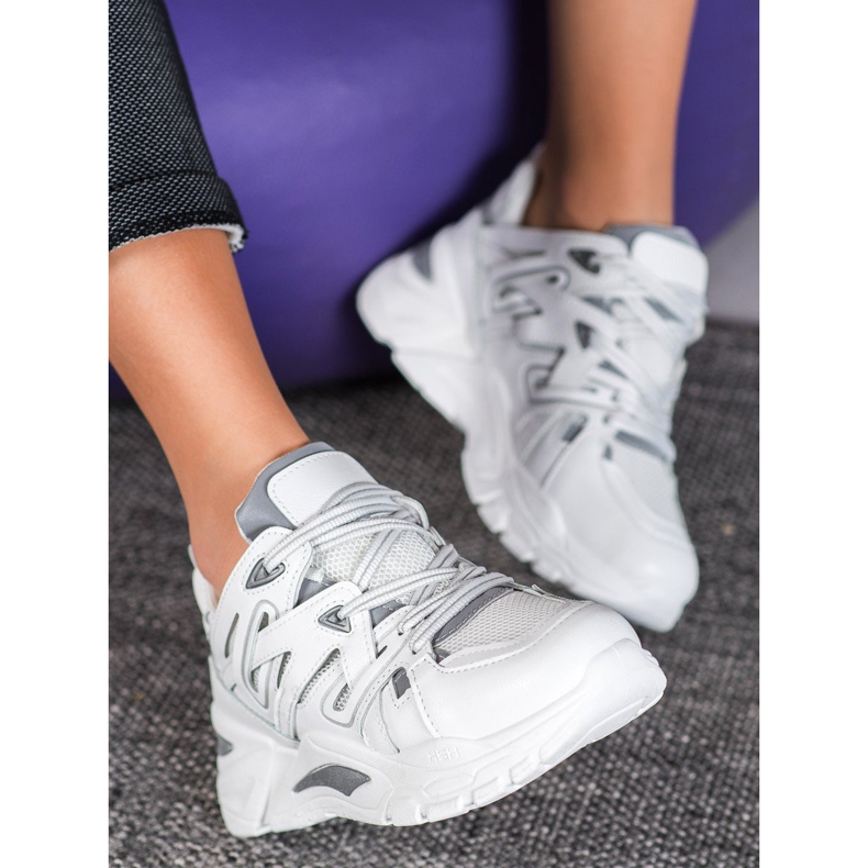 Small Swan Tênis Pohodlné da Eco Kůže cinza 2