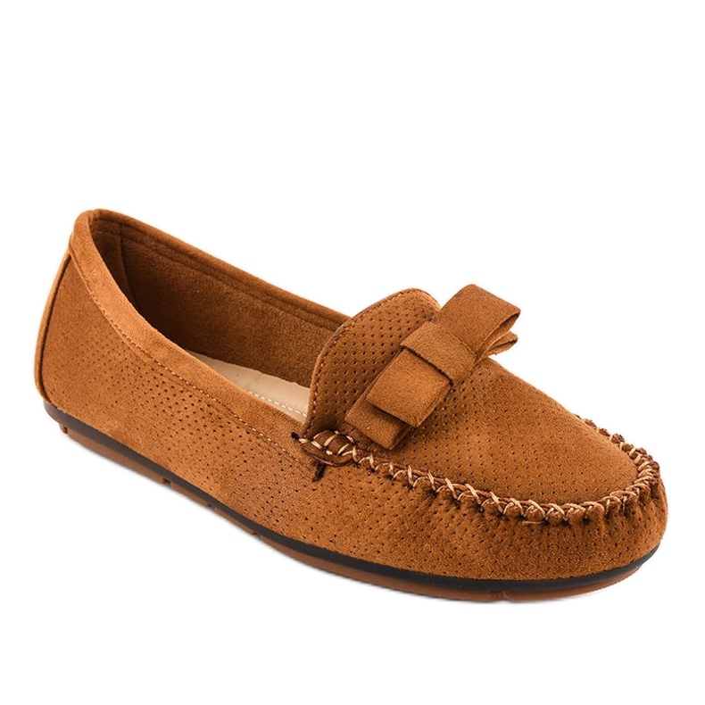 Mocassins marrons com laço 9F150 marrom 1