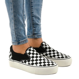 Tênis preto deslizante B5138-B branco 1