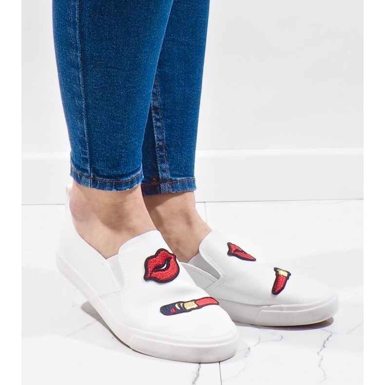 Tênis branco com estampas G1202A-2 1