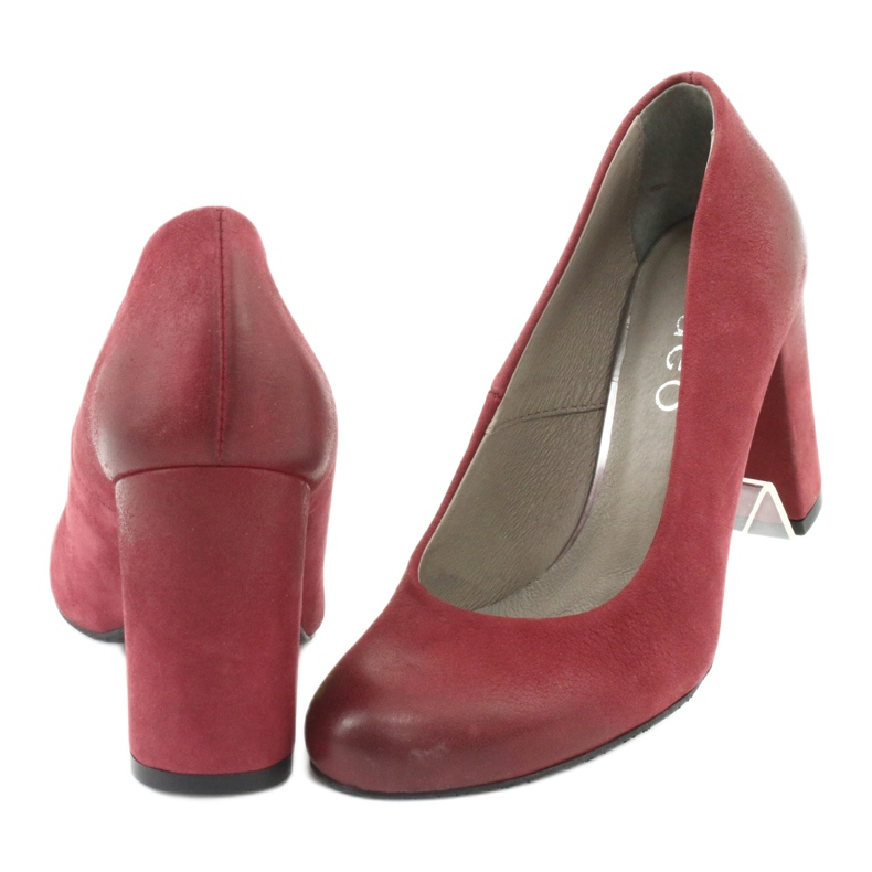 Sapatos femininos clássicos Edeo 2119 claret multicolorido 3