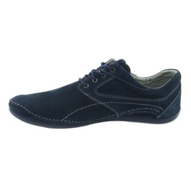 Sapatos casuais masculinos Riko 844 azul marinho 2