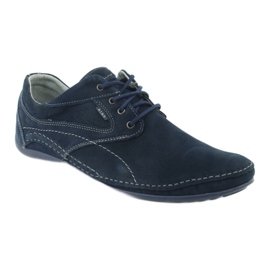 Sapatos casuais masculinos Riko 844 azul marinho 1