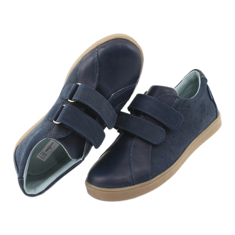 Sapatos de menino com velcro Mazurek 1235, azul marinho 6