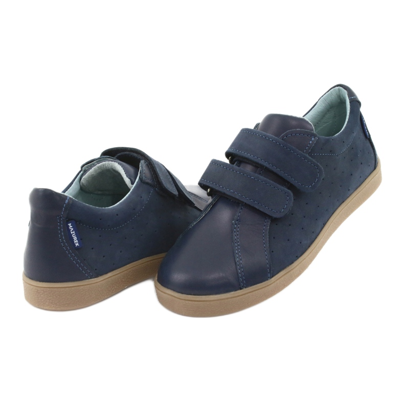 Sapatos de menino com velcro Mazurek 1235, azul marinho 4