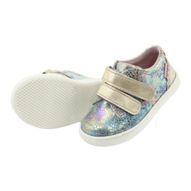 Sapatos de couro holográfico para meninas para velcro 1327 roxo mazurek 5