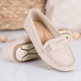 Clowse Mocassins a céu aberto com arco bege 1 Clowse Mocassins a céu aberto com arco bege 1