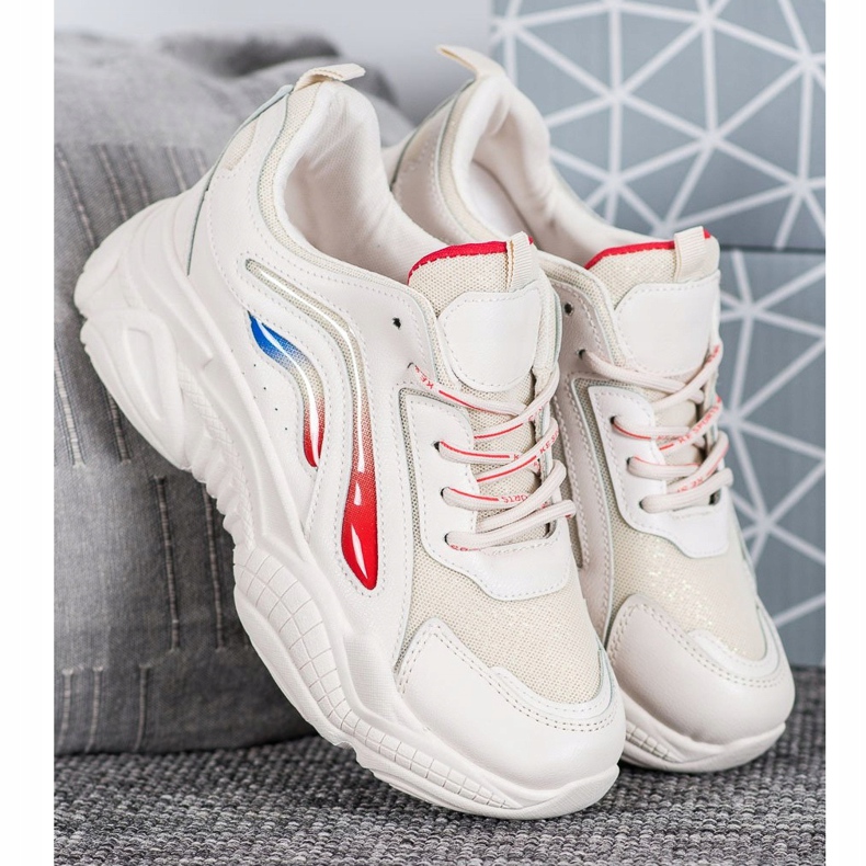 SHELOVET Tênis da moda na plataforma branco 2