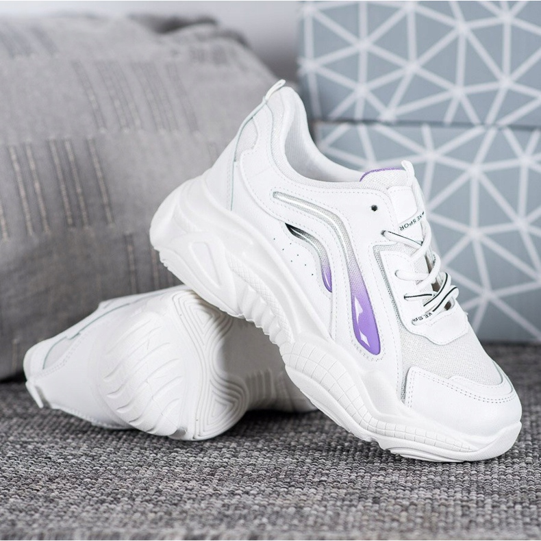 SHELOVET Tênis da moda na plataforma branco 1